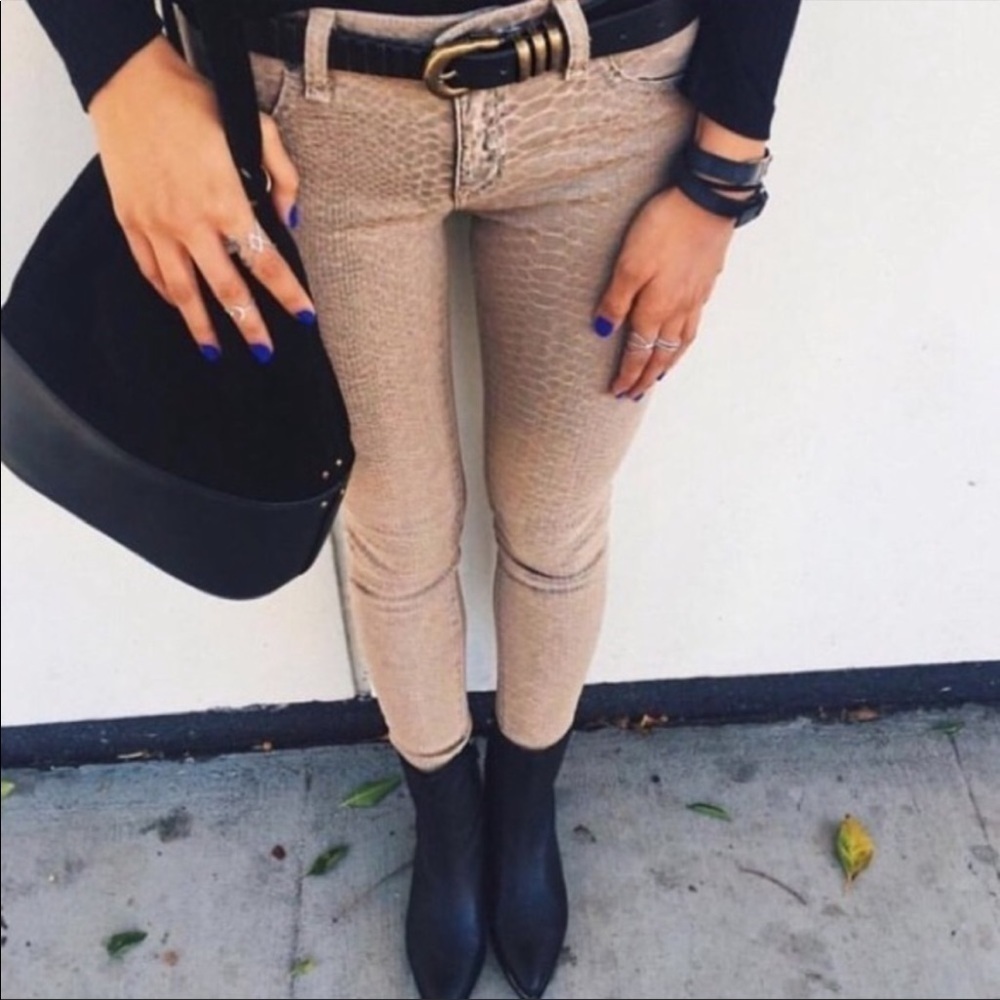 Carmar Reptile Snake Textured Skinny Jeggings‎